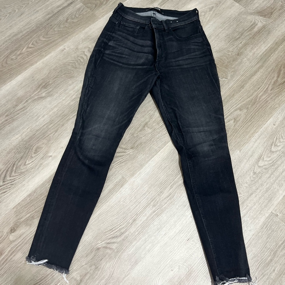 Express Jean legging high rise raw hem